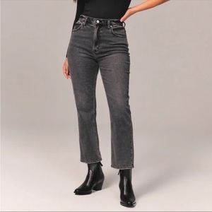Abercrombie & Fitch Ultra High Rise Ankle Straight Jeans
